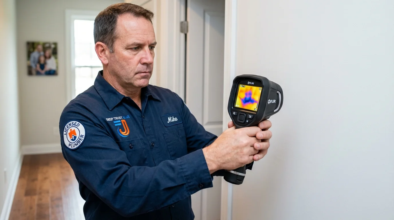 Thermal imaging leak detection by Johns Plumbing LLC in Holcomb